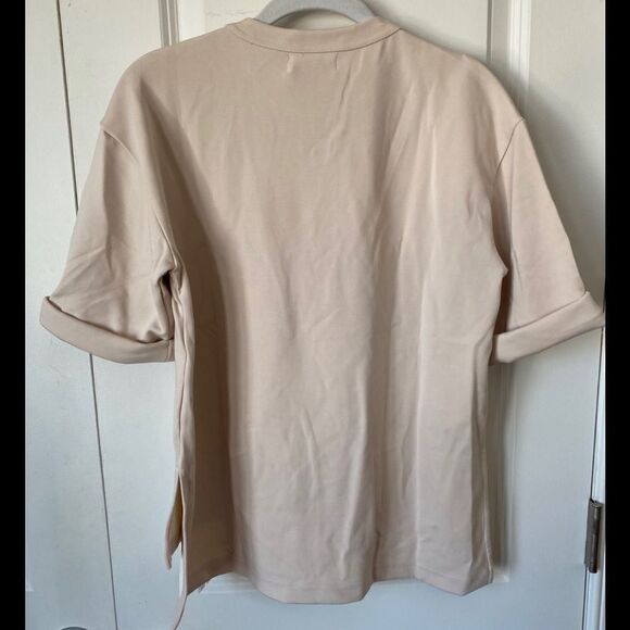 CLUB MONACO
Side Slit Top With Hi-Lo Hem- Beige - Picture 4 of 7